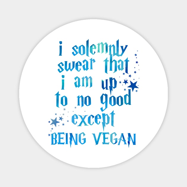 I'm up to no good except being vegan, vegan christmas 2023 gifts Magnet by KindWanderer